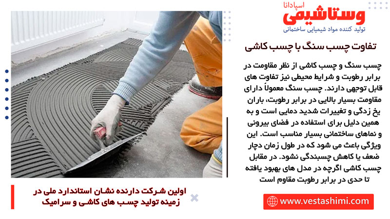 تفاوت چسب سنگ با چسب کاشی