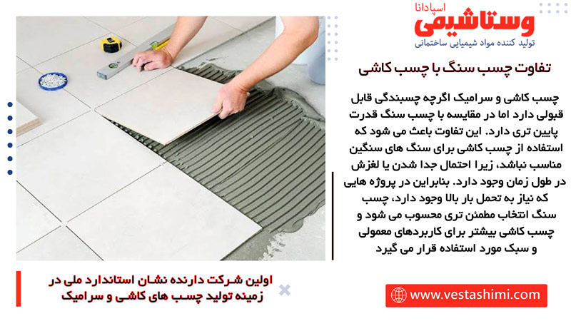 تفاوت در قدرت چسبندگی چسب سنگ و چسب کاشی
